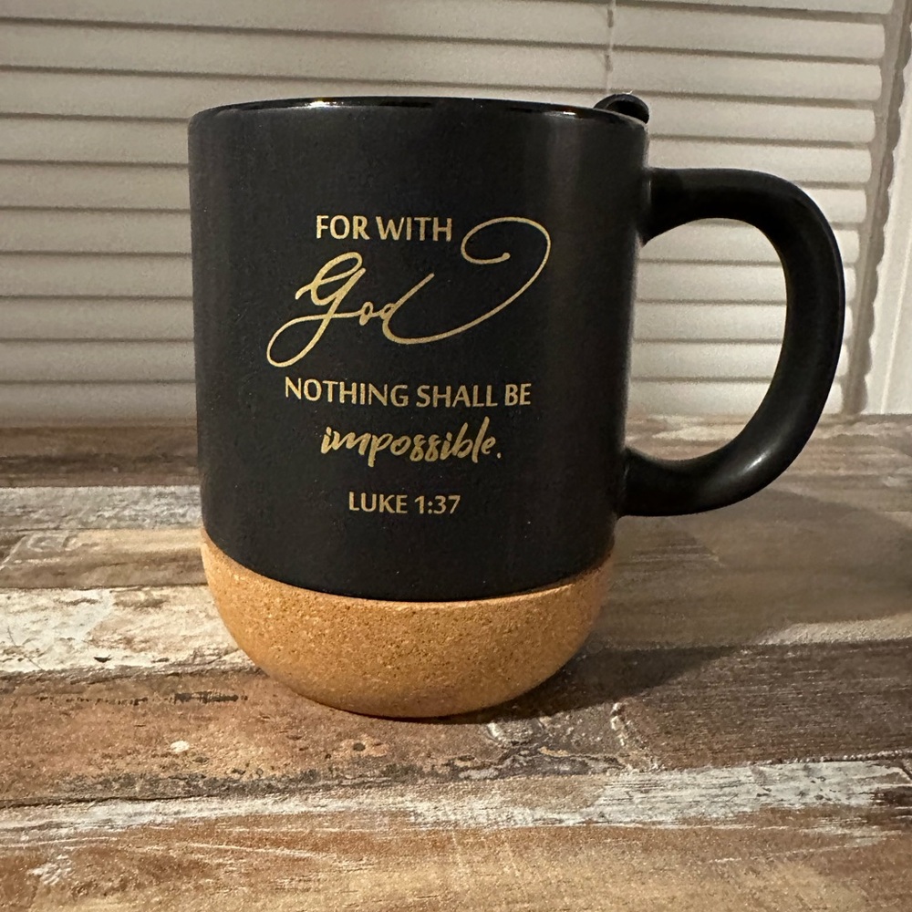 Inspirational Black and Gold Mug